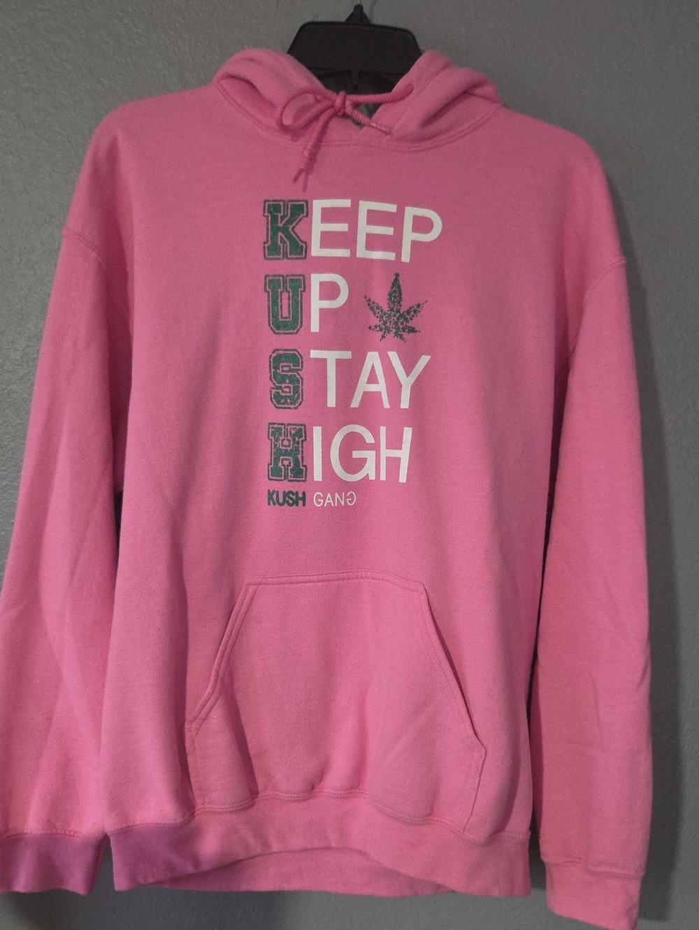 Gildan Pink Graphic Zip-Up Hoodie